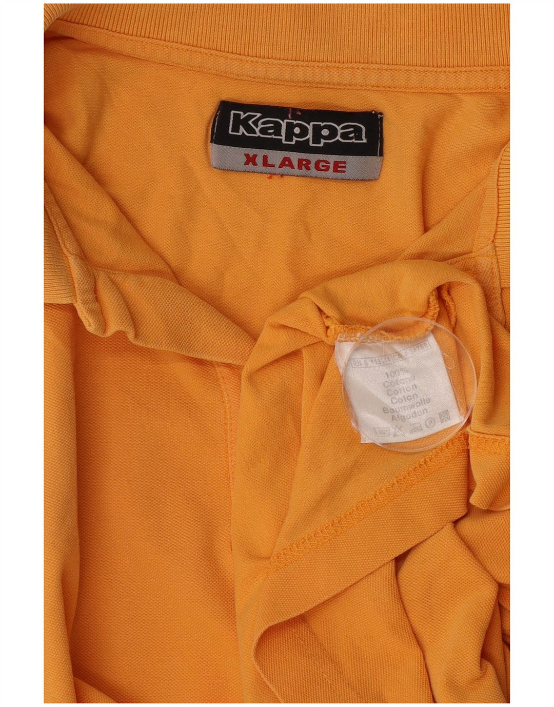 KAPPA Herren Poloshirt XL Orange Baumwolle