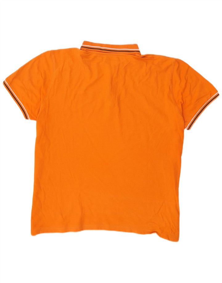Lotto Herren Poloshirt 3XL Orange gestreift