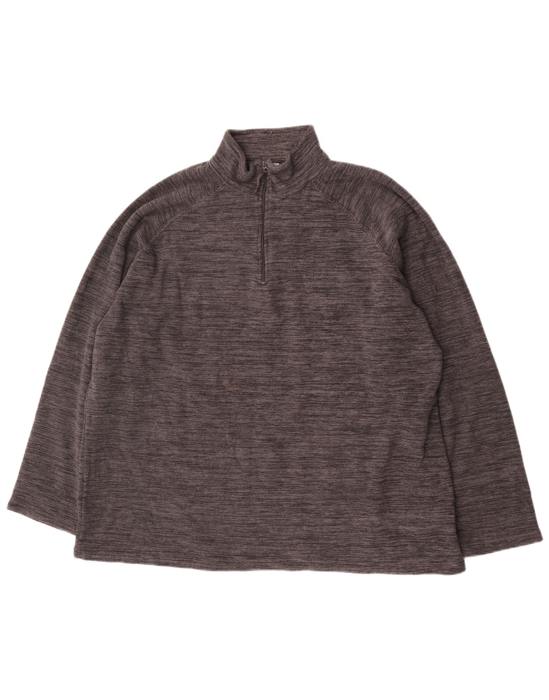 Mountain Warehouse Herren-Fleecepullover mit Reißverschluss am Kragen, 4XL, grau meliertes Polyester