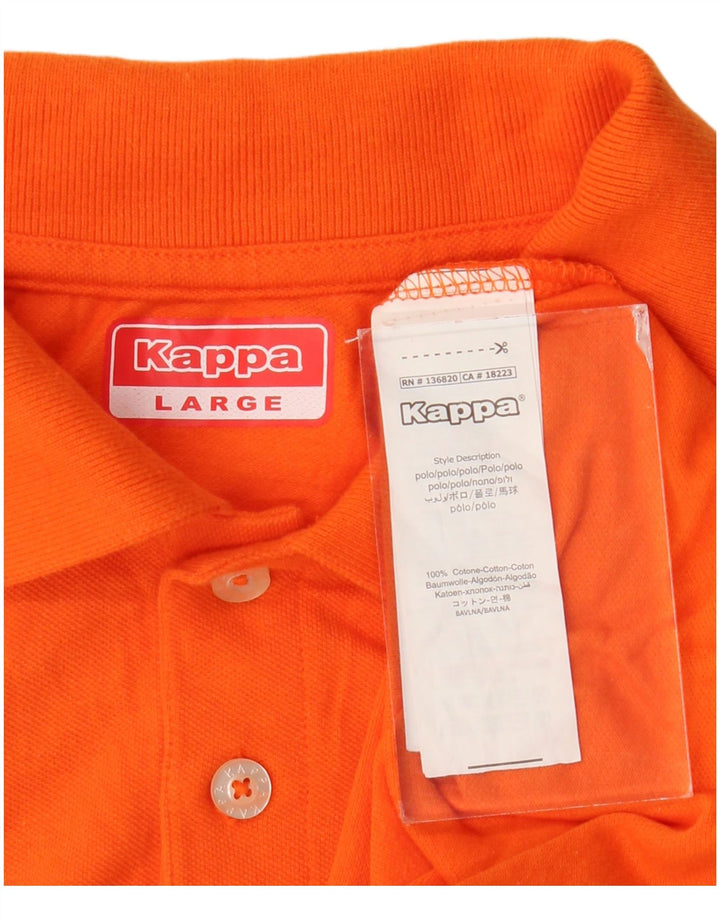 Kappa Herren Poloshirt Large Orange Baumwolle