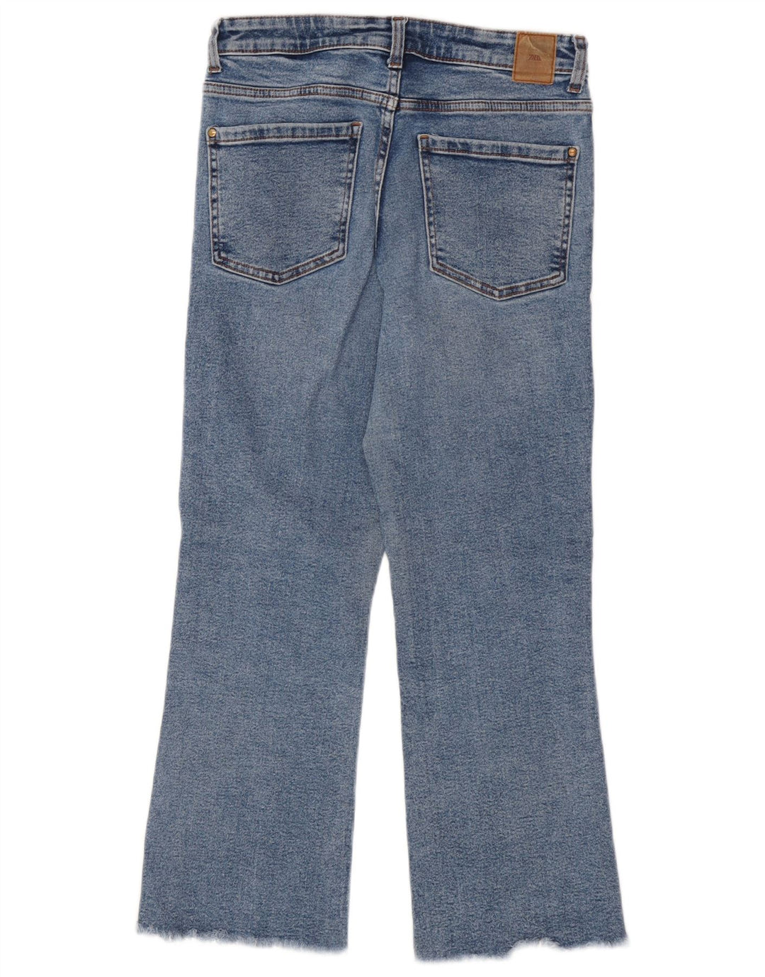 Zara Damen Bootcut Jeans EU 38 Small W28 L25 Blaue Baumwolle