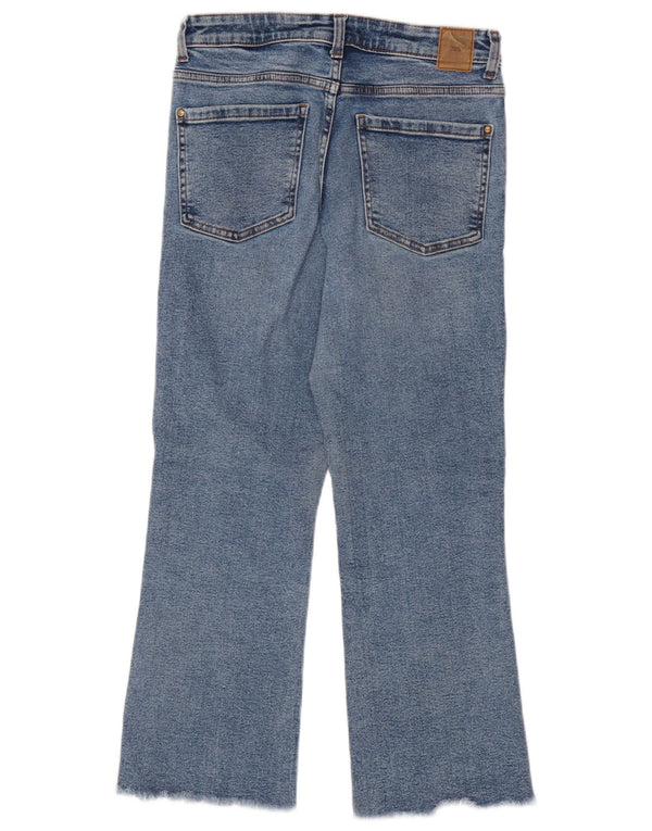 Zara Damen Bootcut Jeans EU 38 Small W28 L25 Blaue Baumwolle