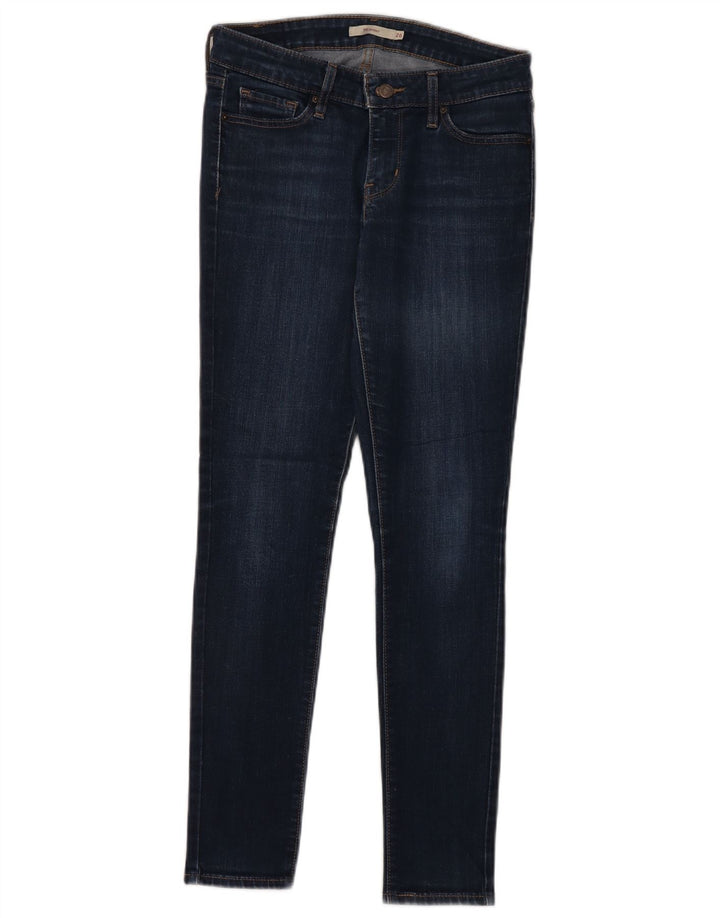 LEVI'S Damen 711 Skinny Jeans W26 L30 Blaue Baumwolle
