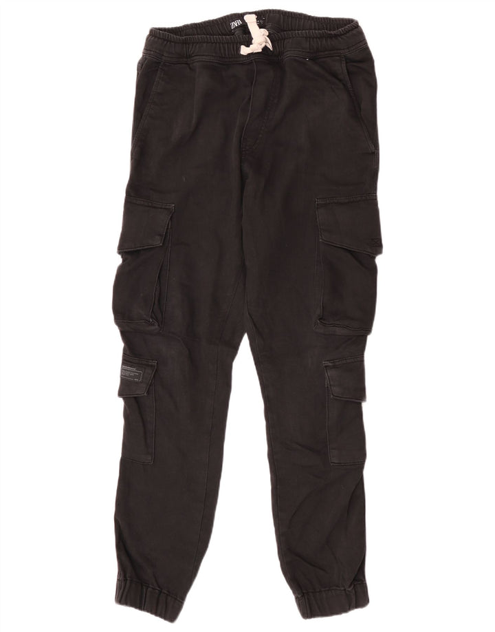 Zara Herren-Jogger-Cargohose, Größe M, W31, L28, Schwarz