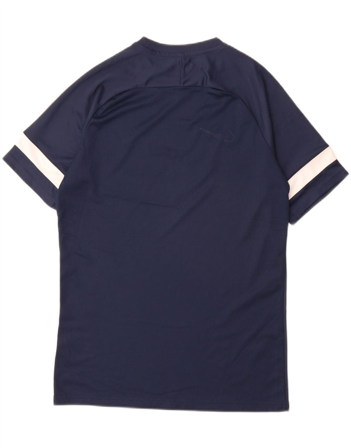 Nike Herren Dri Fit T-Shirt-Oberteil, mittelgroß, Marineblau, Farbblock