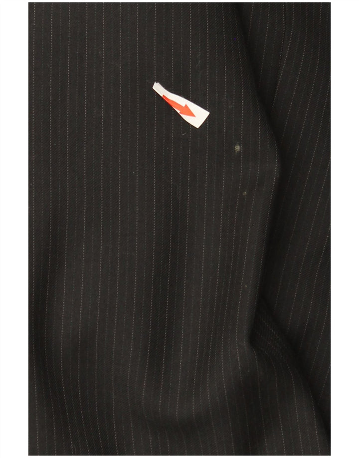 Dockers Herren-Blazer mit 2 Knöpfen, IT 50, groß, schwarze Nadelstreifenwolle