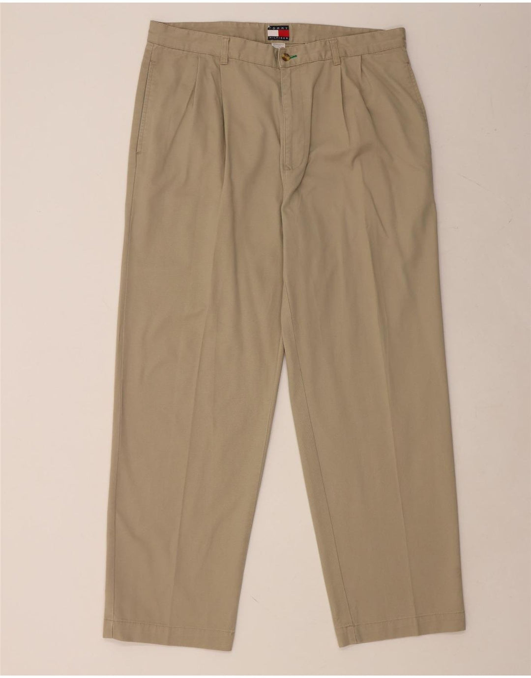 TOMMY HILFIGER Herren Chinohose mit Pegged, W38, L32, beige Baumwolle