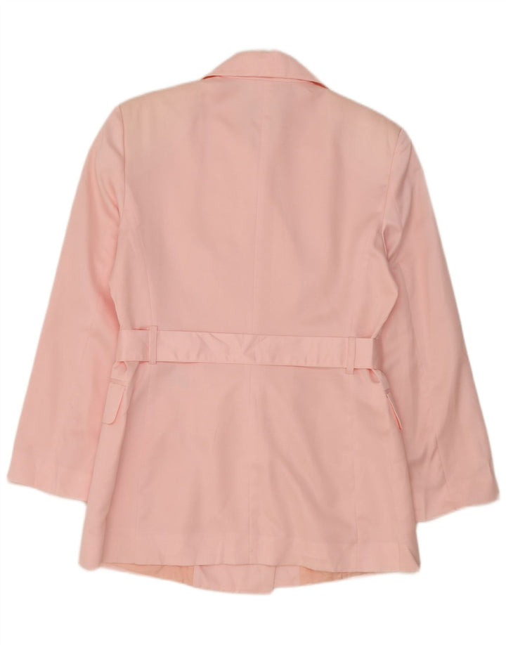 Benetton Damen Zweireiher-Blazerjacke, UK 14, Mittelrosa, Polyester