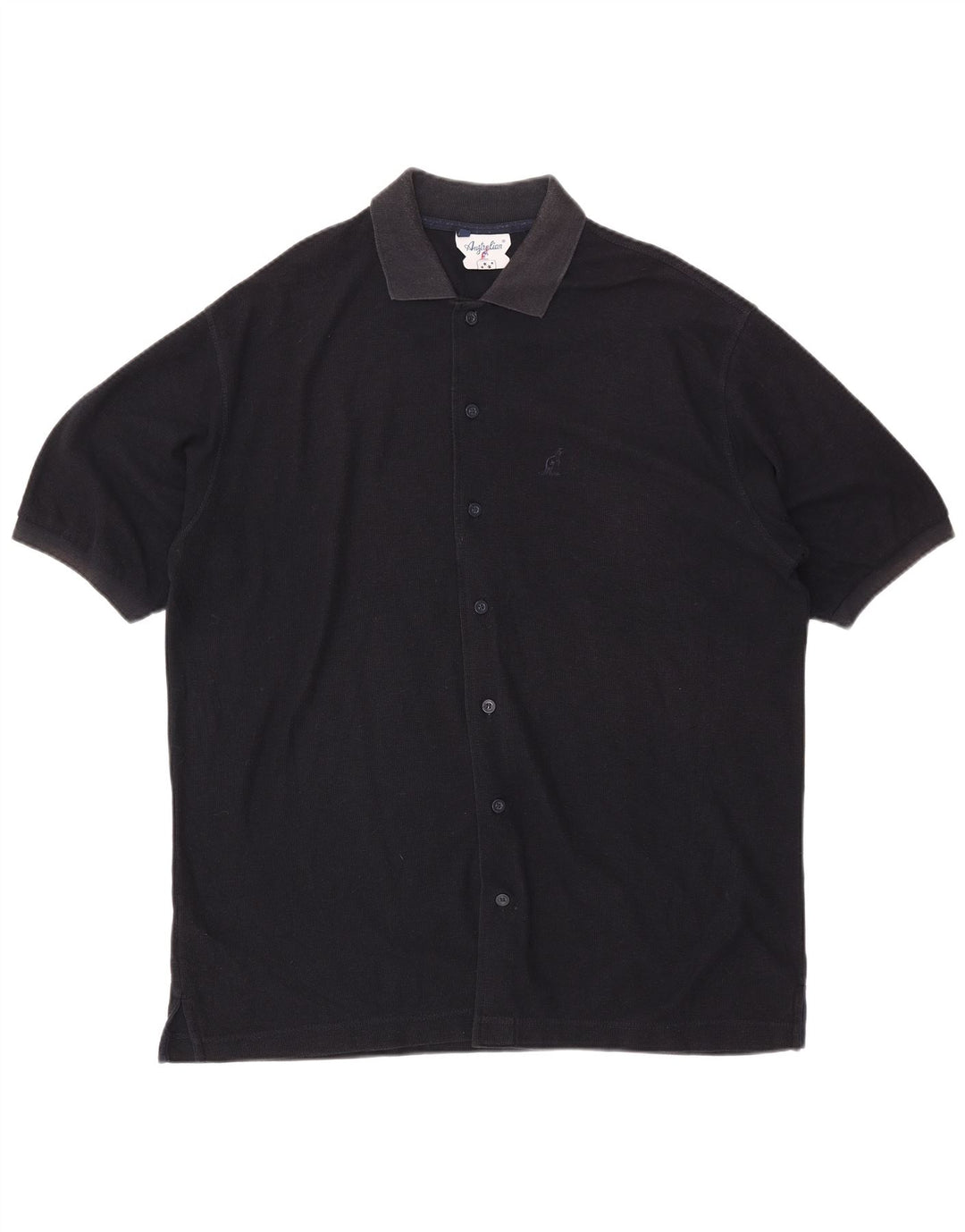 AUSTRALIAN L'ALPINA Herren Kurzarmhemd IT 54 XL Marineblau Baumwolle