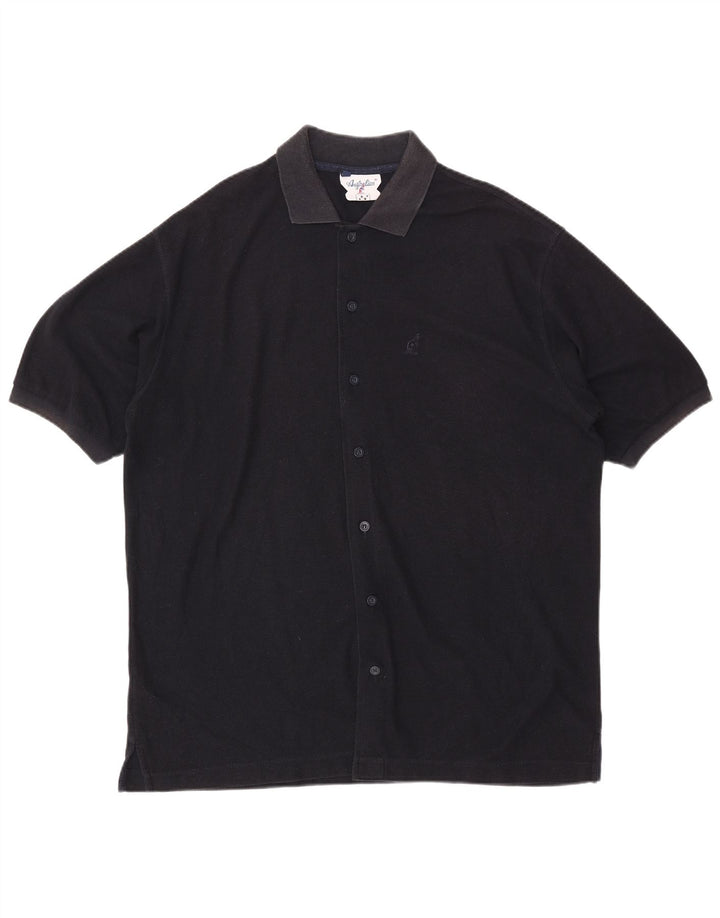 AUSTRALIAN L'ALPINA Herren Kurzarmhemd IT 54 XL Marineblau Baumwolle