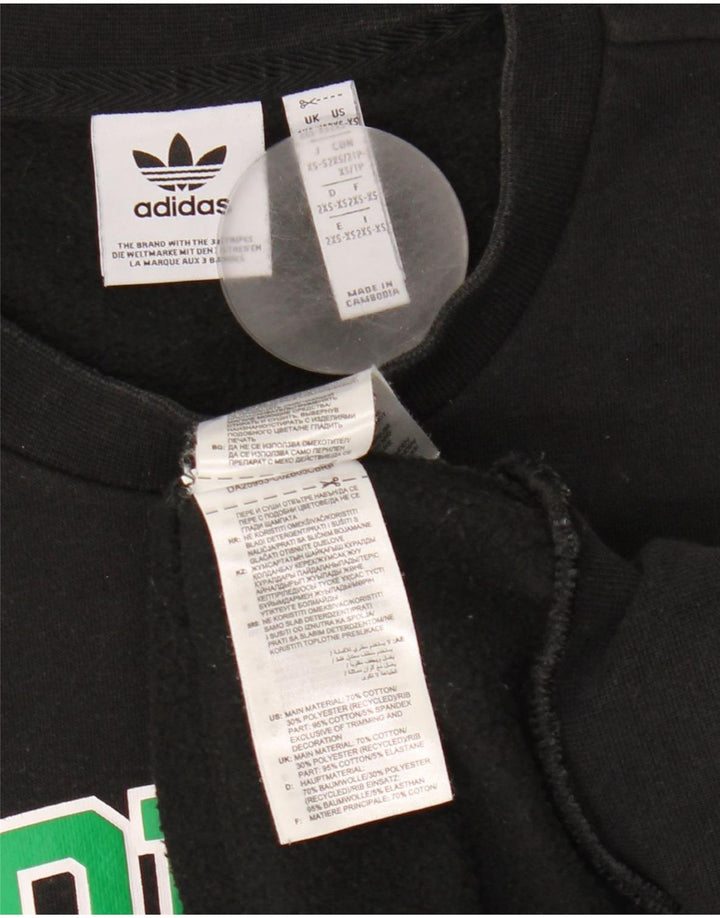 Adidas Herren Graphic Oversized Sweatshirt Pullover 2XS Schwarz Baumwolle