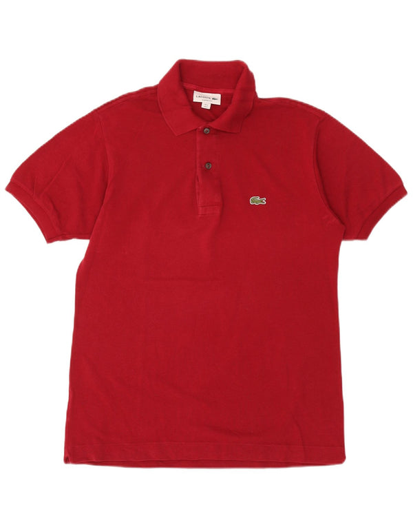 Lacoste Herren-Poloshirt mit klassischer Passform, Größe 3, klein, burgunderrote Baumwolle