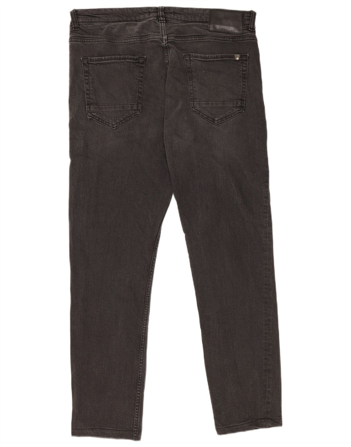 Zara Herren Slim Jeans EU 46 XL W36 L30 Schwarz