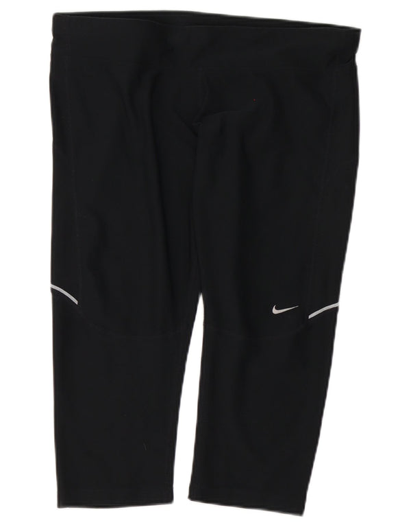 Nike Womens Dri Fit Bermuda Sport Shorts UK 16 Large Black