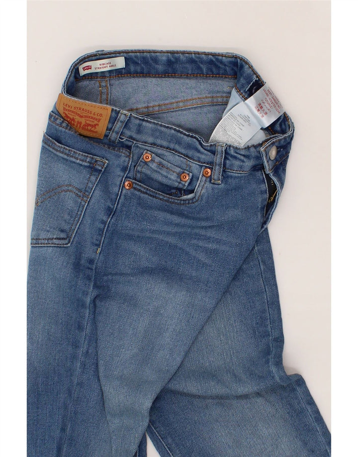LEVI'S Boys Ribcage Straight Jeans 11-12 Years W26 L29 Blue Vintage Levi's and Second-Hand Levi's from Messina Hembry 