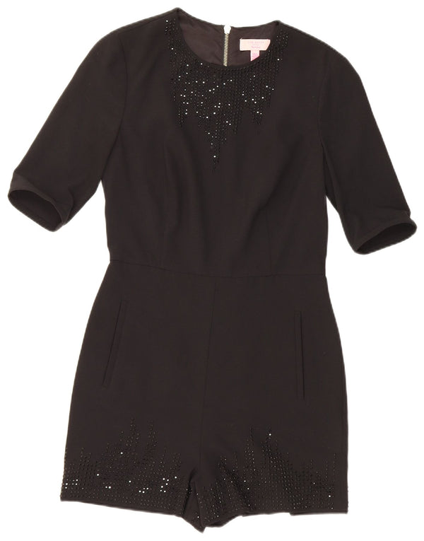 Ted Baker Damen-Spielanzug, Größe 1 XS, schwarzes Polyester