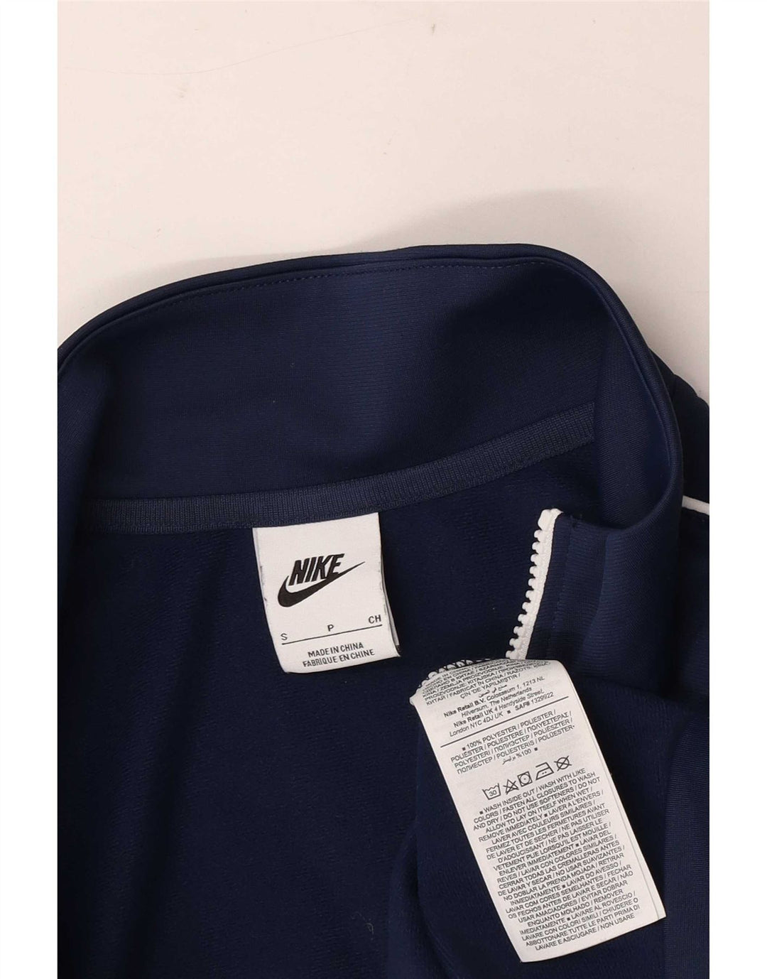Nike Herren-Trainingsanzugoberteil, Jacke, Größe S, Marineblau, Polyester