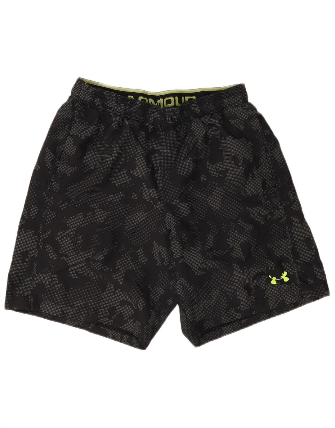 Under Armour Herren-Sportshorts aus mittelgrauem Camouflage-Polyester