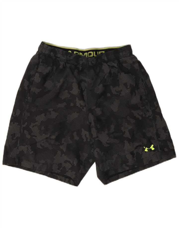 Under Armour Herren-Sportshorts aus mittelgrauem Camouflage-Polyester