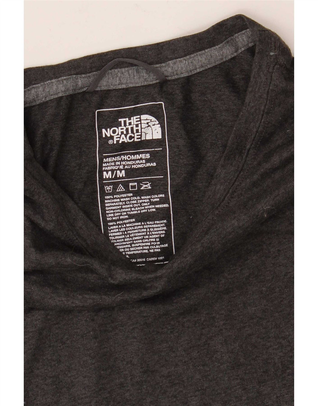 The North Face Herren-T-Shirt-Oberteil aus mittelgrau meliertem Polyester