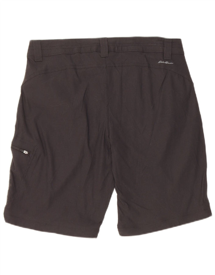 Eddie Bauer Damen Wandershorts US 8 Medium W30 Schwarzes Nylon
