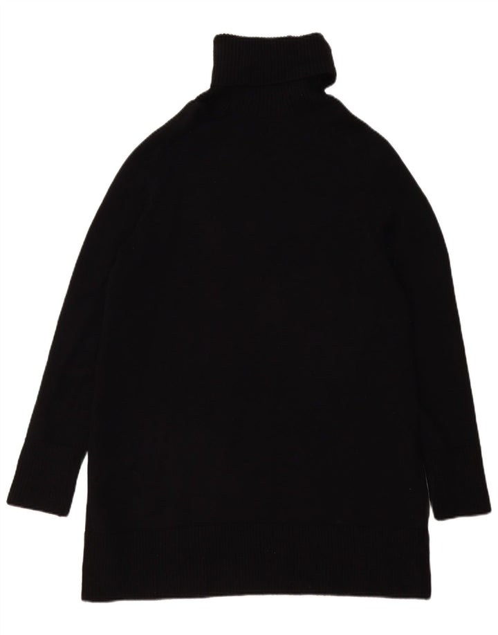 Zara Damen-Pullover mit Rollkragen, übergroß, Gr. 10, Größe S, schwarze Viskose
