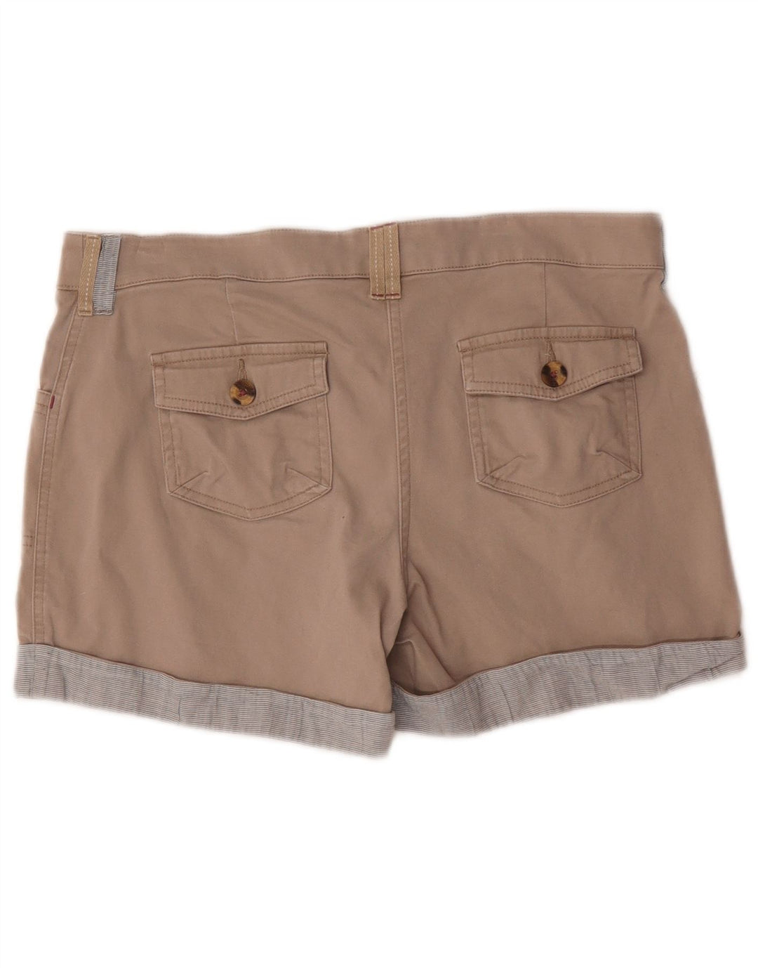White Stuff Damen Shorts UK 12 Medium W34 Beige Baumwolle