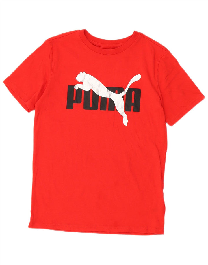 Puma Jungen Graphic T-Shirt Top 10–11 Jahre, rote Baumwolle