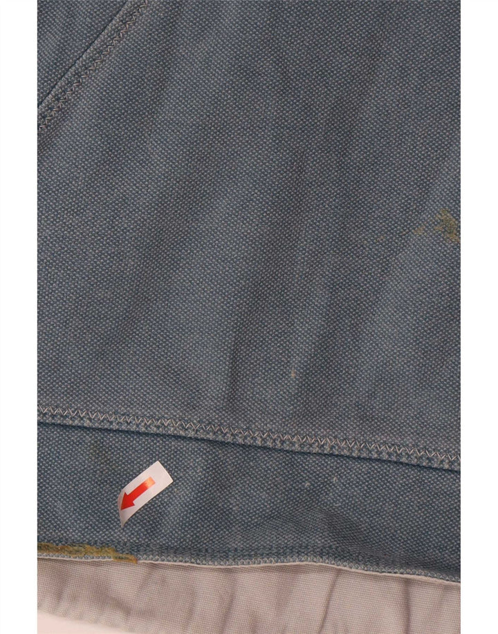 Fat Face Herren-Sweatshirt mit Knopfkragen, groß, aus blauer Baumwolle
