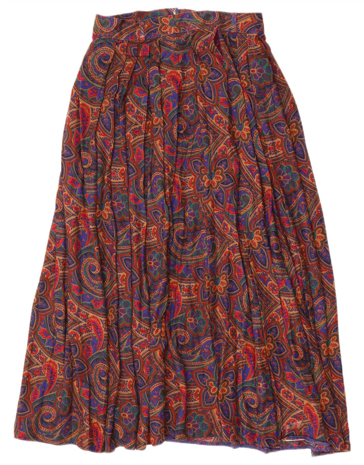 St Michael Damen Faltenrock UK 12 Medium W26 Mehrfarbig Paisley