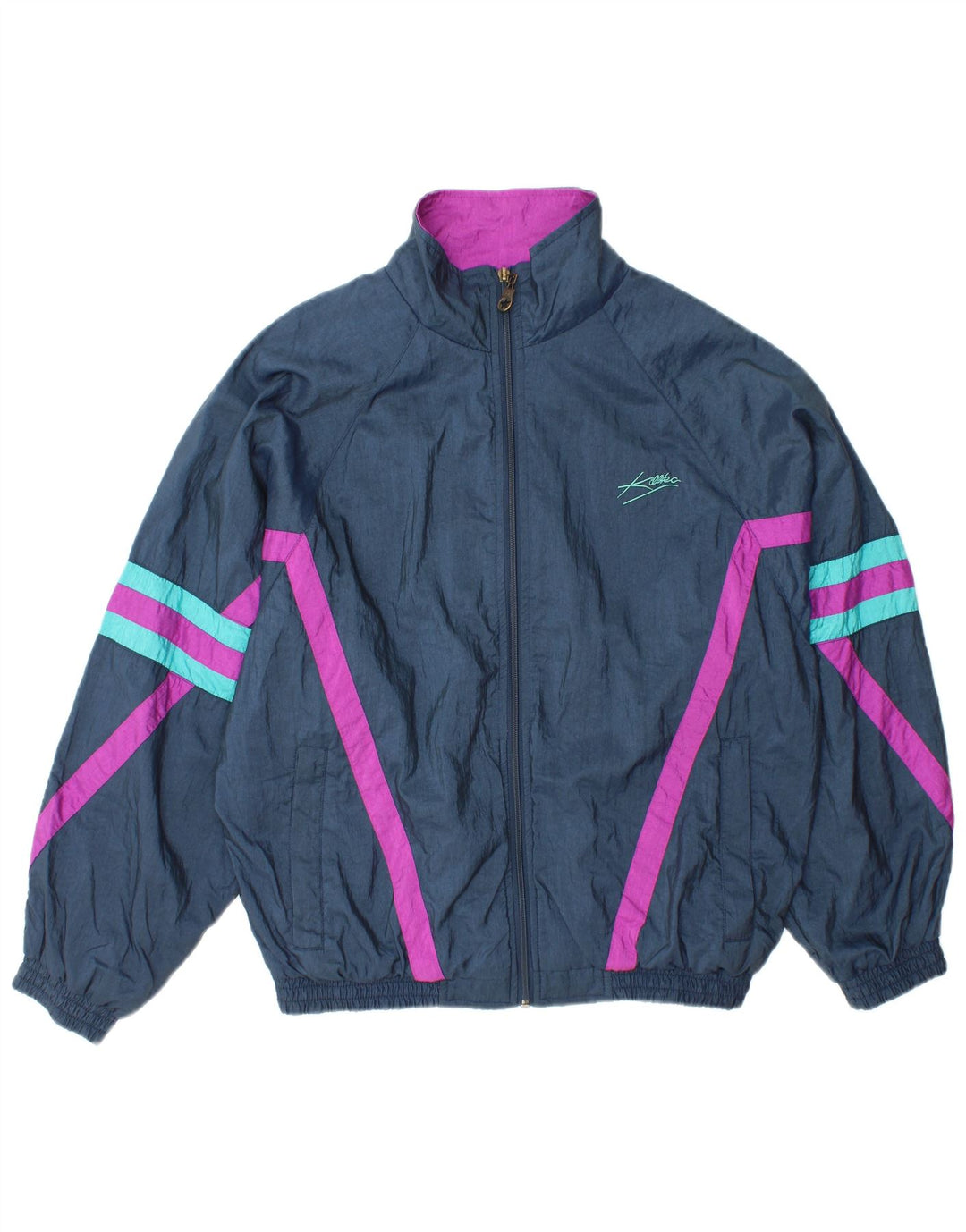 Killtec Herren-Trainingsanzug-Top-Jacke, UK 38, mittleres Marineblau, Farbblock