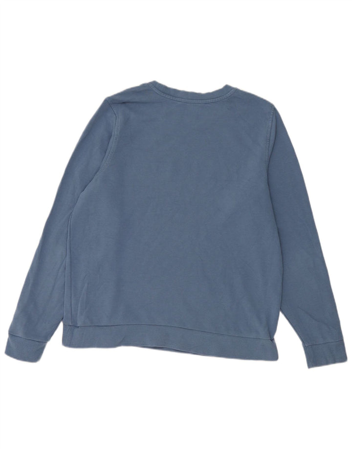 Marks & Spencer Damen Sweatshirt Pullover UK 14 Mittelblaue Baumwolle