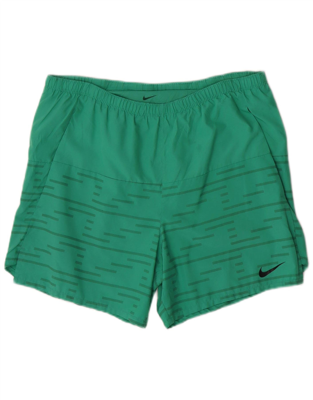 Nike Herren Dri Fit Sportshorts, klein, grün gestreift, Polyester
