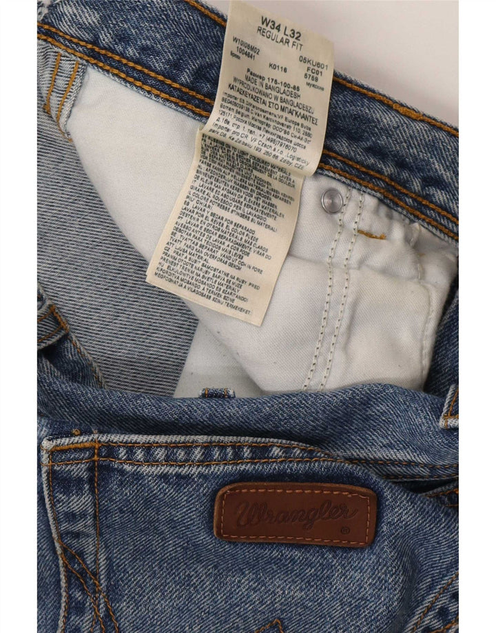 Wrangler Herren-Jeans mit normaler Passform, gerade Passform, W34, L32, Blau, Baumwolle