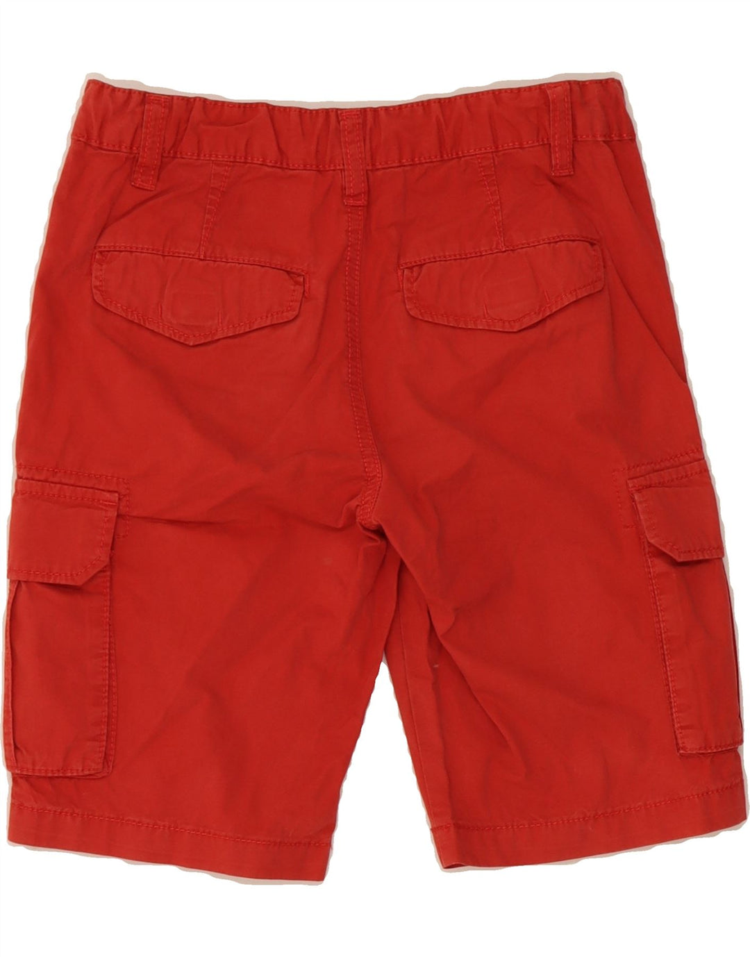 BENETTON Boys Cargo Shorts 8-9 Years Large W28  Red Cotton Vintage Benetton and Second-Hand Benetton from Messina Hembry 