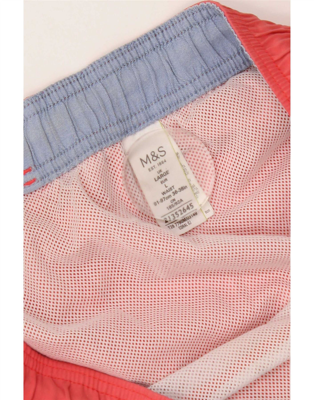 Marks & Spencer Herren-Badeshorts, Größe L, rosa, Baumwolle