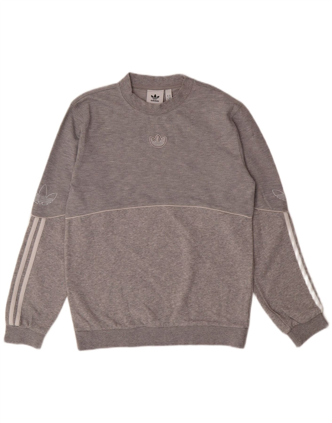 ADIDAS Mens Sweatshirt Jumper XS Grey Cotton