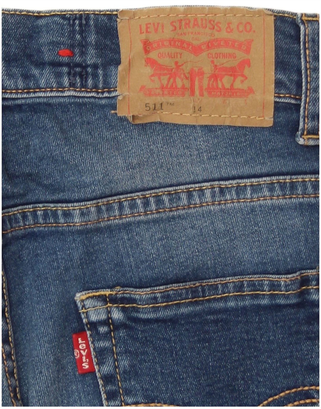 Levi's Jungen 511 Slim Jeans 13–14 Jahre W26 L29 Blaue Baumwolle