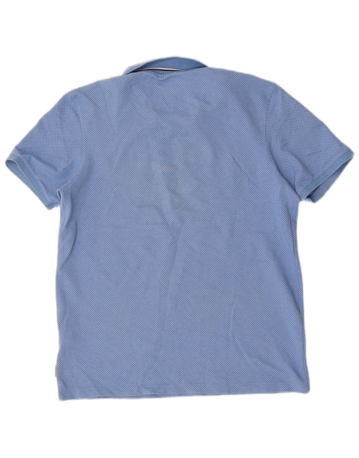 Ted Baker Herren-Poloshirt, Größe 3, Mittelblaue Baumwolle