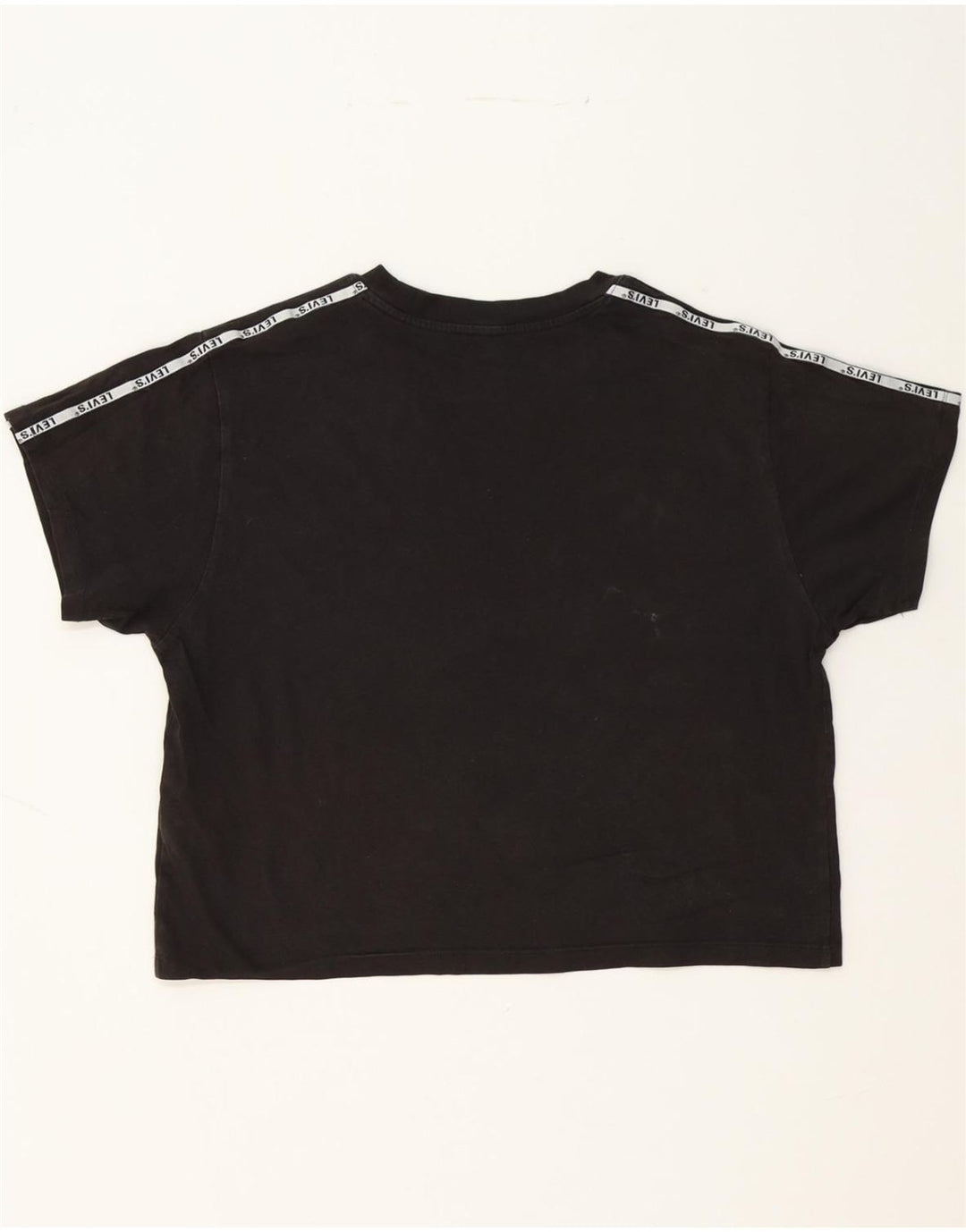 LEVI'S Womens Graphic T-Shirt Top UK 14 Medium Black Cotton Vintage Levi's and Second-Hand Levi's from Messina Hembry 