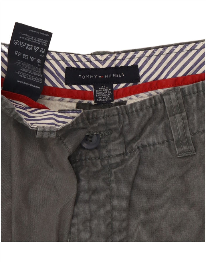 Tommy Hilfiger Mens Cargo Shorts W33 Medium Grey Cotton