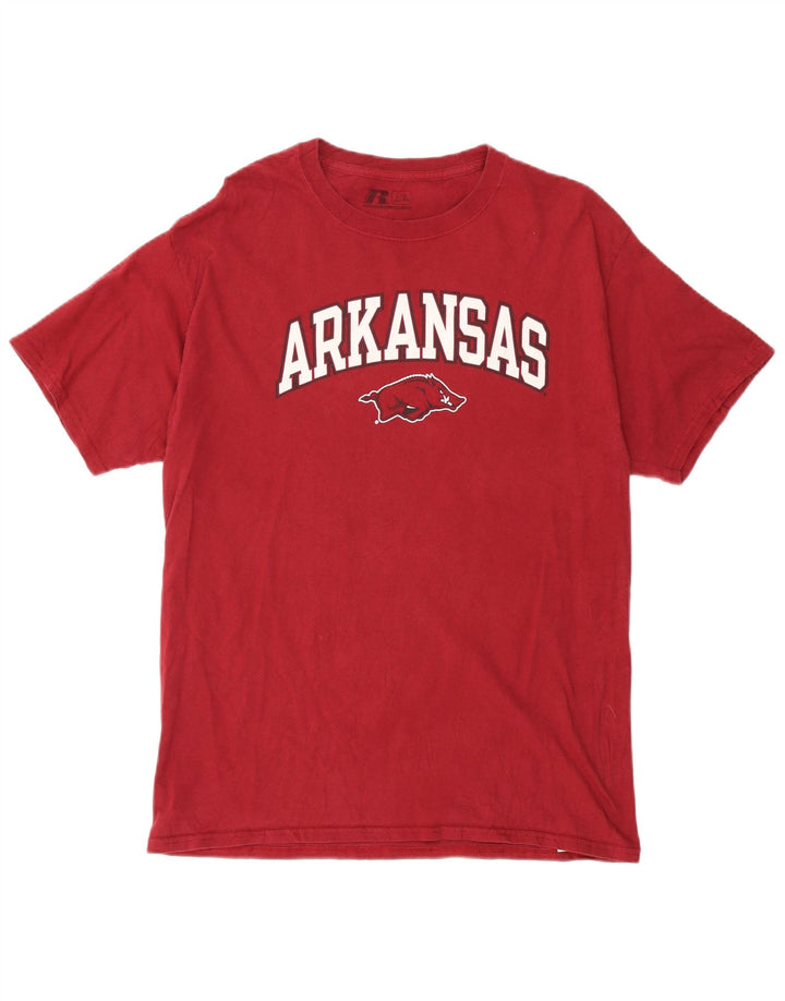 Russell Athletic Herren Arkansas Razorbacks Grafik-T-Shirt-Oberteil, Größe L, Rot