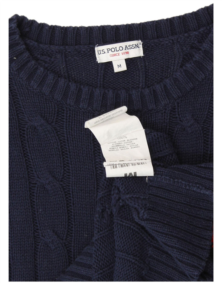 US POLO ASSN. Damen-Pullover mit Rundhalsausschnitt, UK 14, mittleres Marineblau