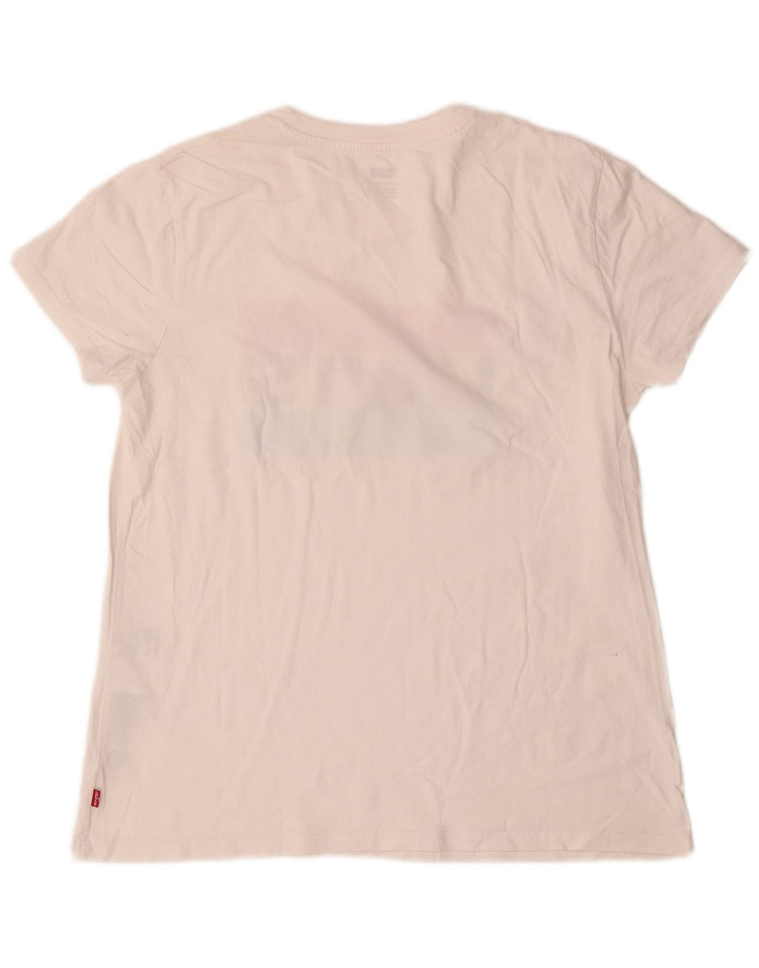 Levi's Damen-T-Shirt mit Grafik, UK 16, Größe L, cremefarbene Baumwolle