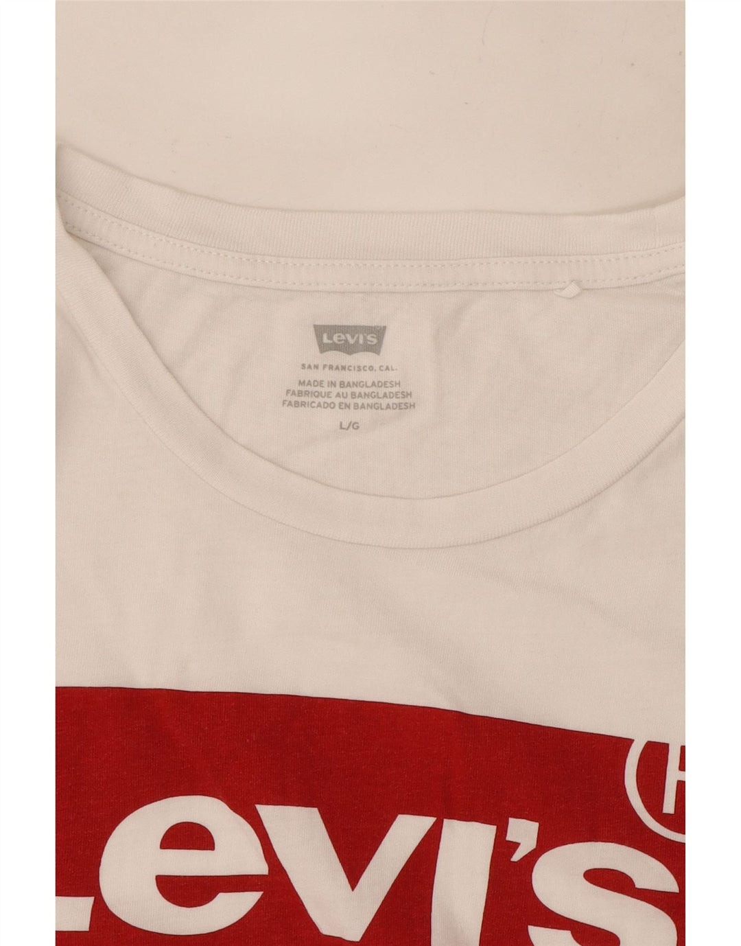 Levi's Damen Grafik-T-Shirt-Oberteil UK 16 Large Weiß