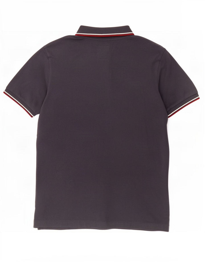 Crew Clothing Herren-Poloshirt aus mittelblauer Baumwolle