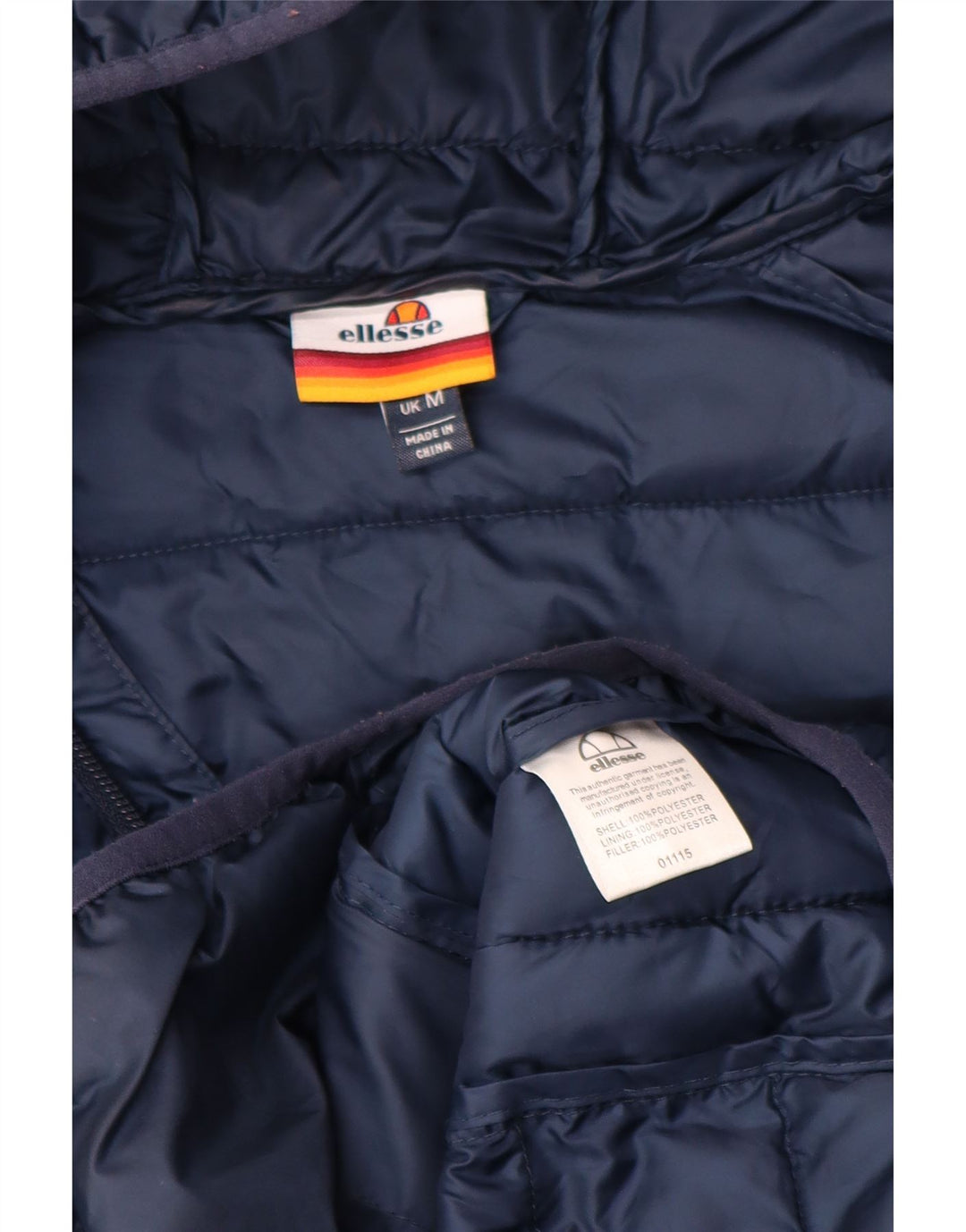 Ellesse Herren-Jacke mit Kapuze, gepolstert, UK 38, mittelmarineblau, Polyester