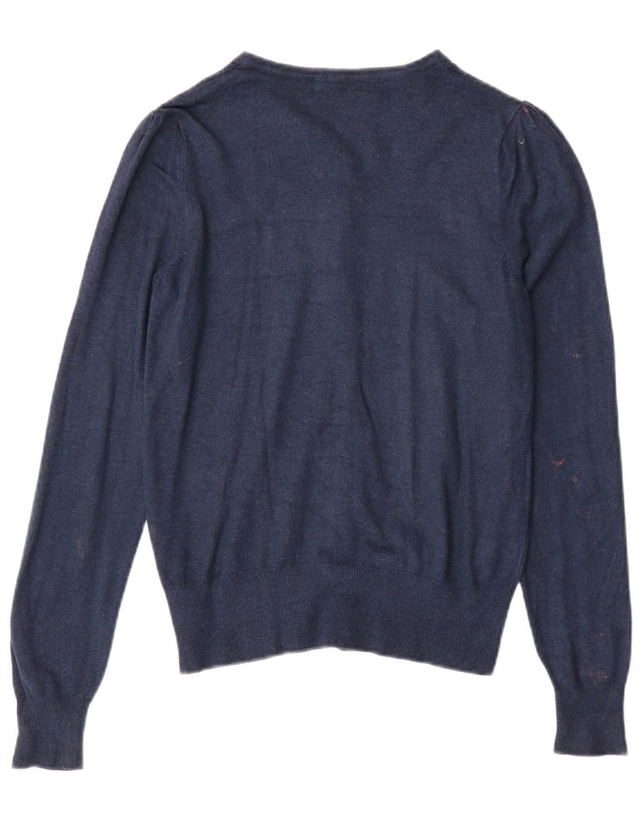 Marks & Spencer Damen-Cardigan-Pullover UK 10 Small Marineblaue Viskose