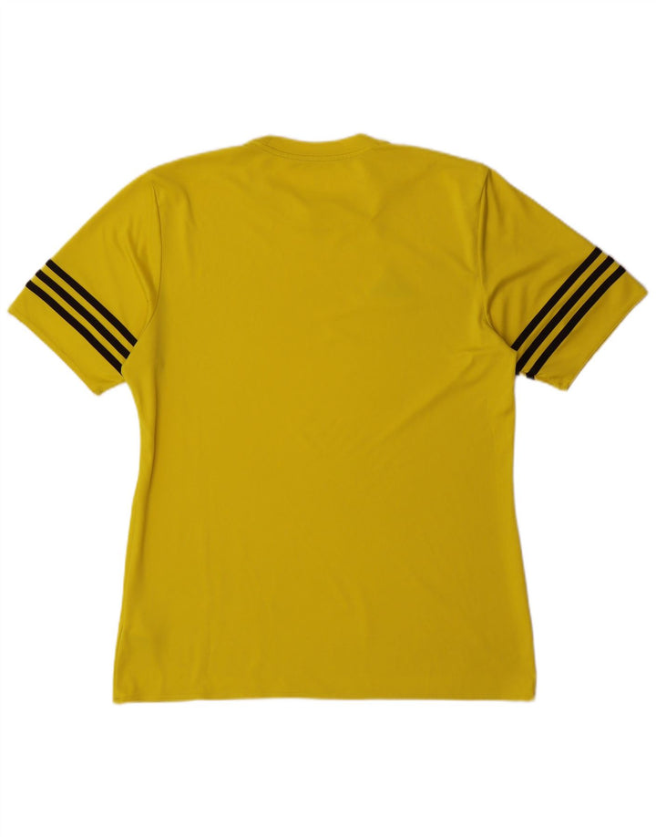 Adidas Herren Climalite T-Shirt Top Large Gelb Polyester