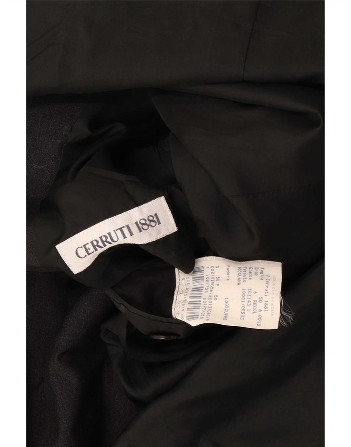 Cerruti 1881 Herren-Blazer mit 3 Knöpfen, IT 50, große schwarze Wolle